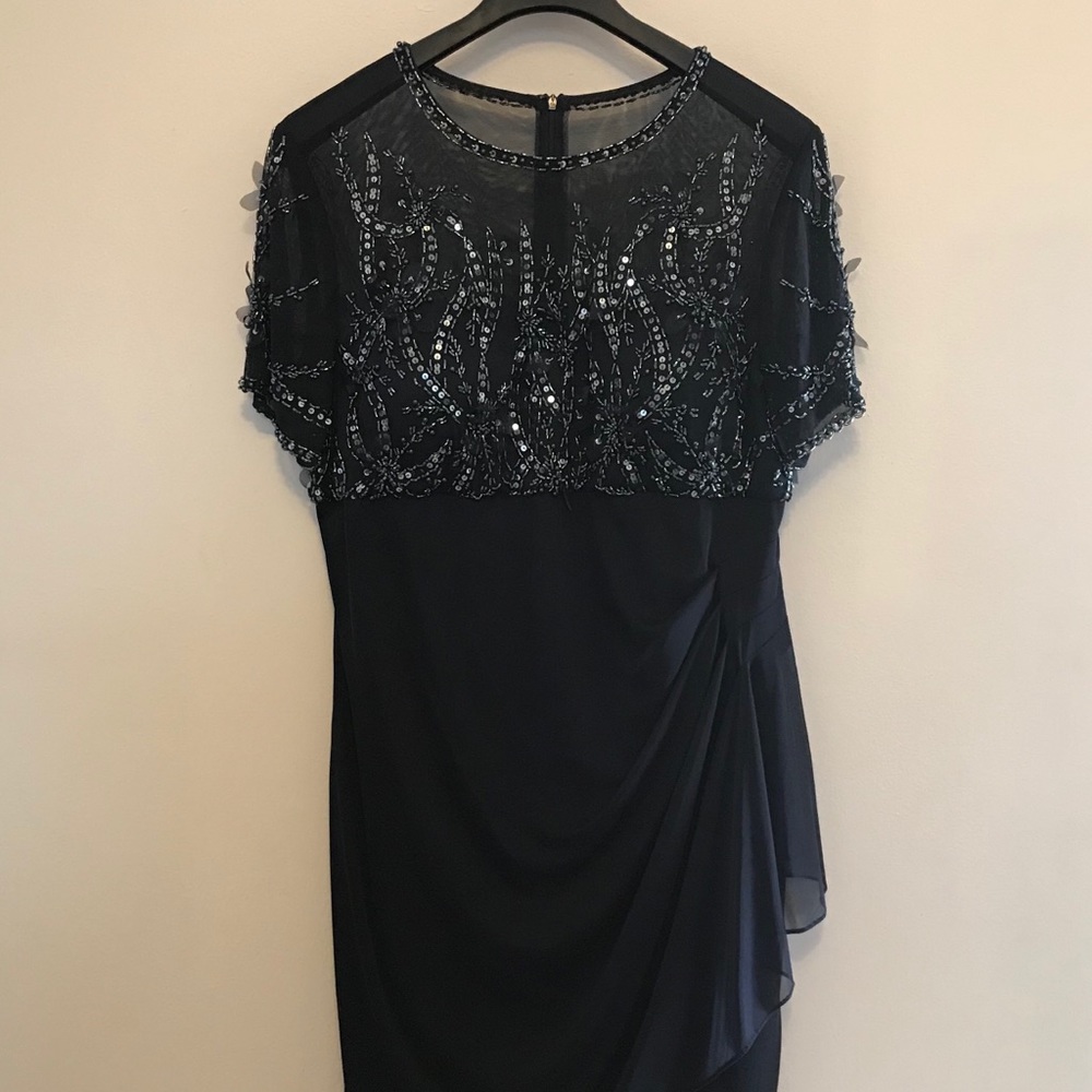 Navy Blue Xscape Evening Dress